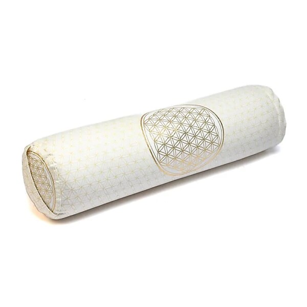 Bolster rund Blume des Lebens Baumwolle BIO (OCS) -- 60x16 cm; ±2300 g
