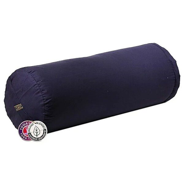 Bolster rund dunkelblau Baumwolle BIO (OCS) -- 60x16 cm; ±2300 g