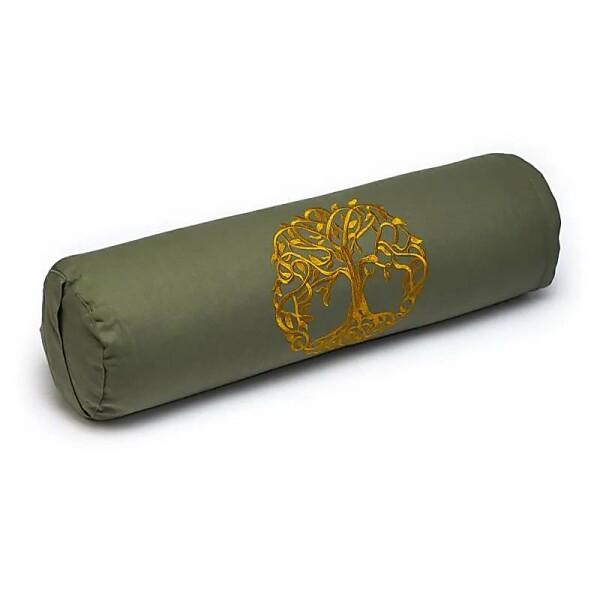 Bolster rund Lebensbaum Baumwolle BIO (OCS) -- 60x16cm, ±2300 g
