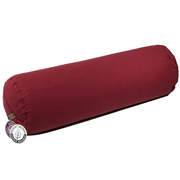 Bolster rund rot Baumwolle BIO (OCS) -- 60x16 cm; ±2300 g