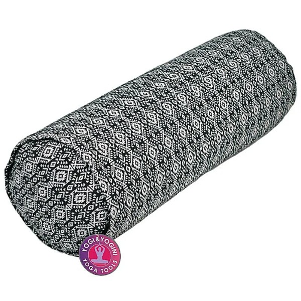 Bolster rund Schwarz Weiß -- 60x16 cm; ±2300 g