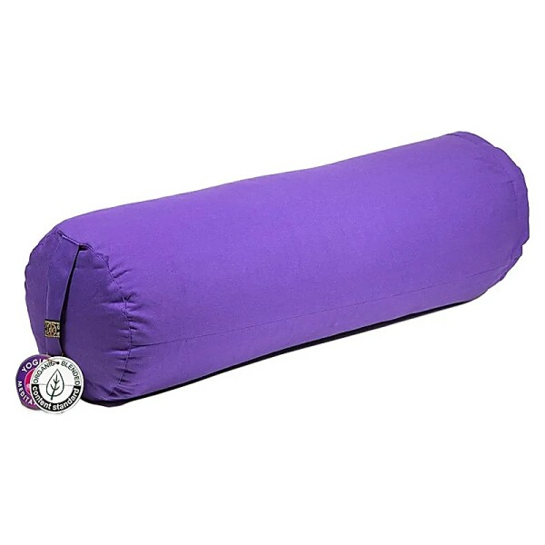 Bolster rund violett Baumwolle BIO (OCS) -- 60x16 cm; ±2300 g