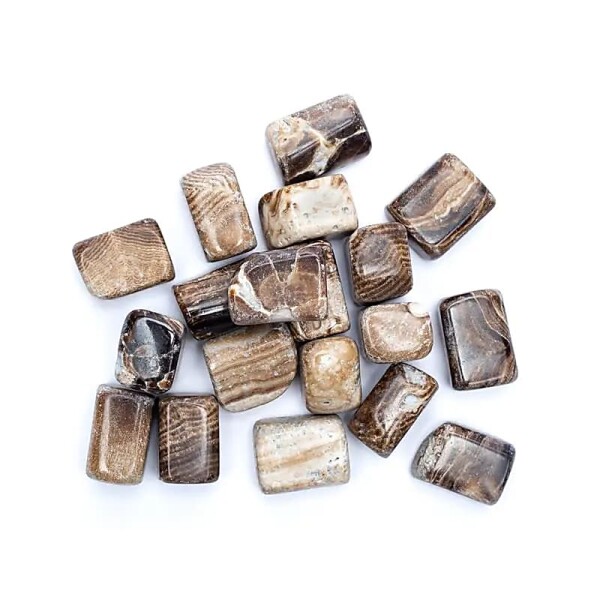 Braune Aragonit Trommelsteine A-Qualität -- ±500g; ±2-3cm