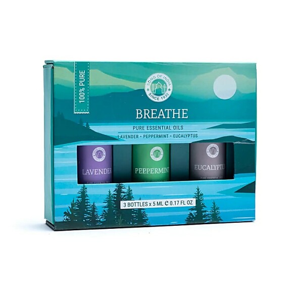 Breathe Aromatherapie Ätherisches Öl Set  -- 3x5 ml