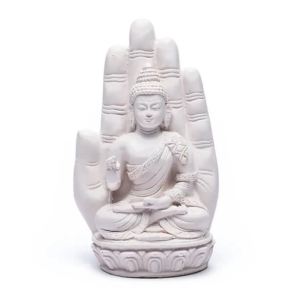 Buddha in der Hand -- 1330 g; 14x23 cm