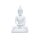 Buddha in Meditationshaltung wei&szlig; -- 5x8 cm