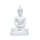 Buddha in Meditationshaltung wei&szlig; -- 6x11cm