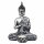 Buddha mit Kerzenhalter silberfarben -- 326 g; 20.5 cm