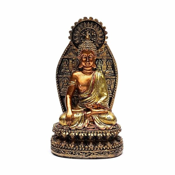 Buddha mit Mudra der Erdberührung -- 350 g; 10x7.8x17.8 cm