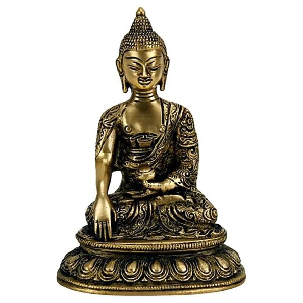Buddha Shakyamuni Statue Messing -- 1150 g; 15 cm