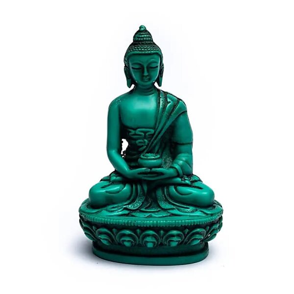 Buddha Statue grün -- 11 cm