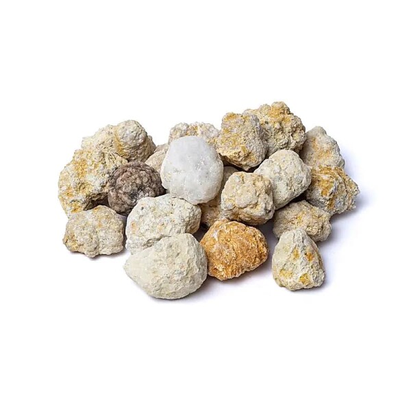 Calcit-Geode (ungebrochen) 20-24 Stück -- ±30-50g p/kg