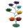 Chakra Lotus Display gr&uuml;n + 21 Teelichthalter-- 49x32 cm