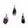 Chevron Amethyst Edelstein Anh&auml;nger &Ouml;se eingesteckt -- &plusmn;2-3 cm