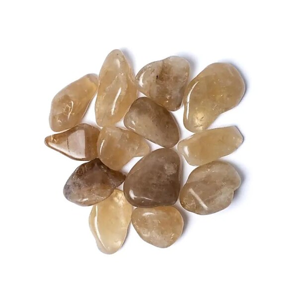 Citrin natur Trommelsteine in AA-Qualität -- ±500g; ±3x4cm