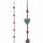 Dekorative Girlande mit Herzen aus Stoff -- 90 cm