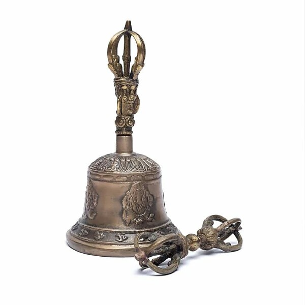 Dorje und Glocke mit Ganesh und OM Größe L -- 11x21cm