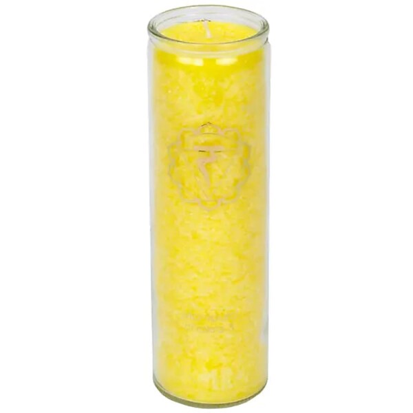 Duftkerze Stearin 3. Chakra 100 Stunden -- 21x6.5 cm