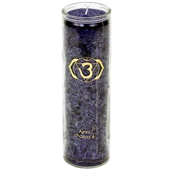 Duftkerze Stearin 6. Chakra 100 Stunden -- 21x6.5 cm
