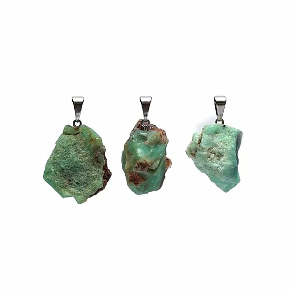 Edelstein Anhänger Chrysopras roh -- ±2,5 cm
