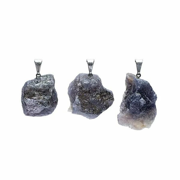 Edelstein Anhänger Iolite (Wassersaphir) roh -- ±2.5 cm