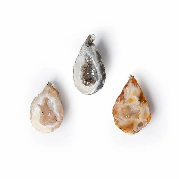 Edelsteinanhänger Achat Geode -- ±4cm