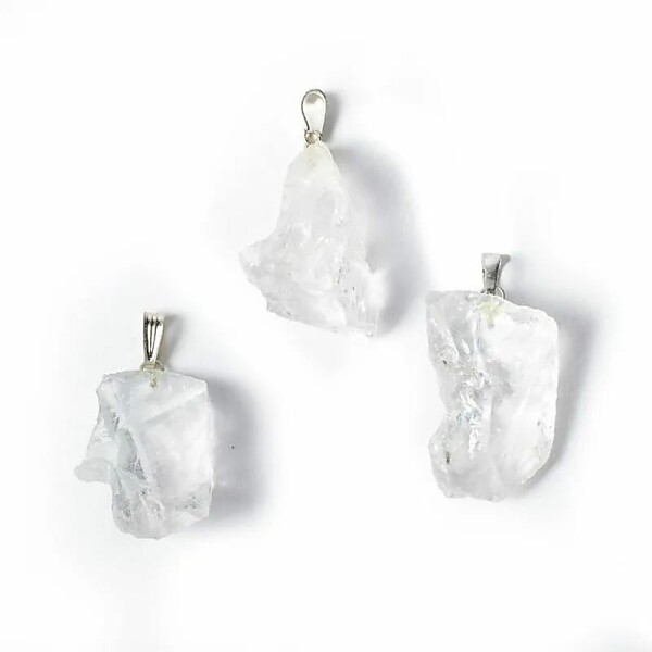 Edelsteinanhänger Bergkristall roh -- ±3.5cm