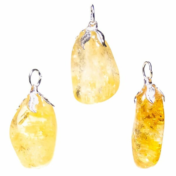 Edelsteinanhänger Citrin (gebrannter Amethyst) --±1.5-3cm