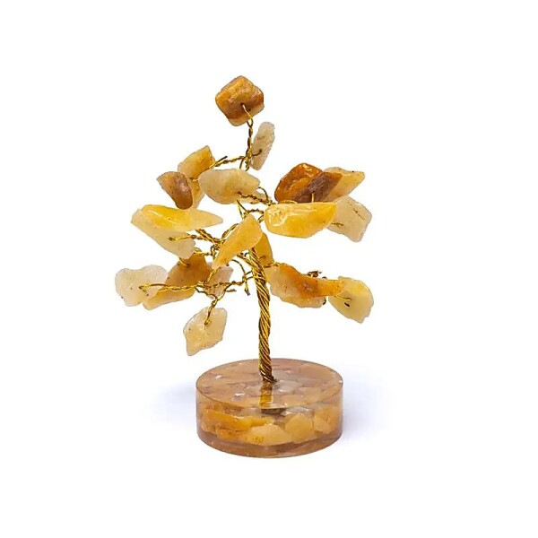 Edelsteinbaum Goldener Heiler (Limonit) Quarz -- ±8cm
