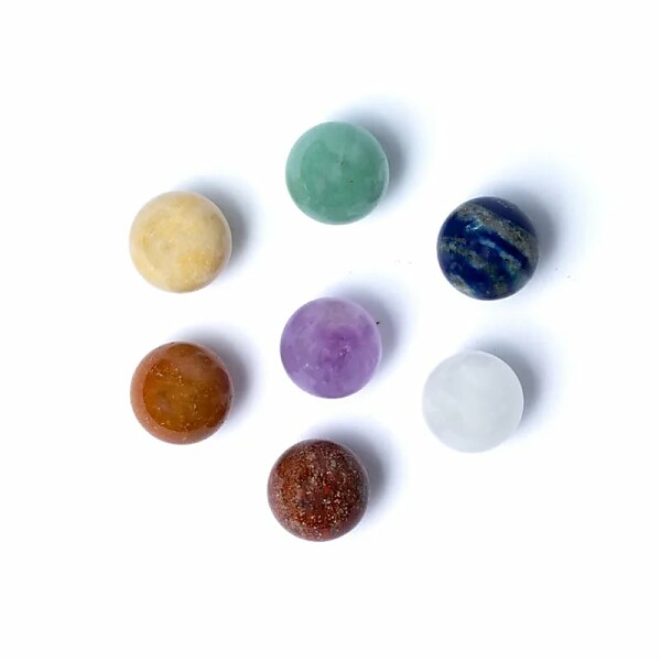 Feng Shui 7 Chakra Edelsteinkugeln -- 2cm