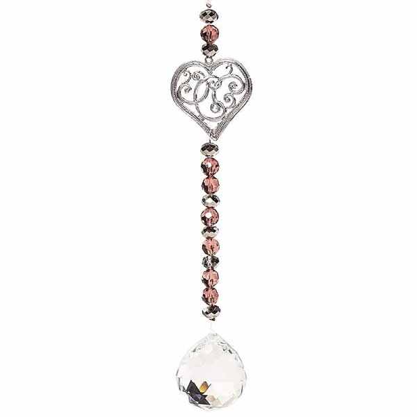 Feng Shui Dekoration Herz und Kristallkugel -- 16 cm