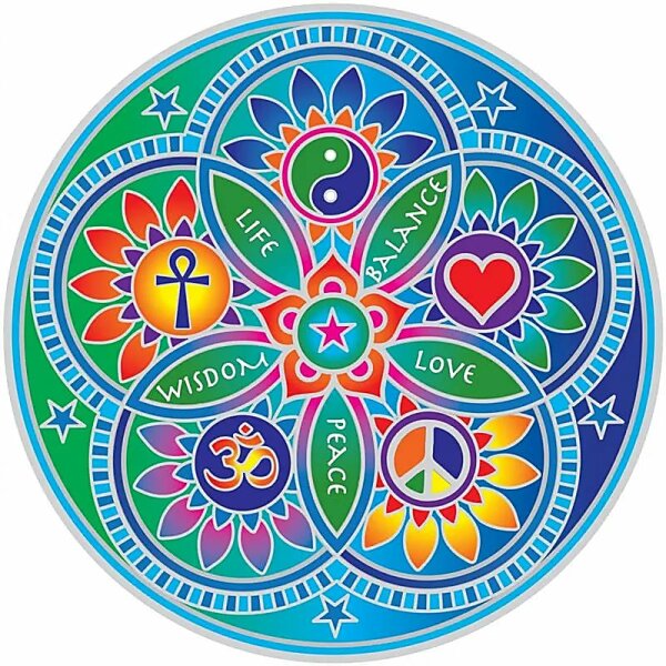 Fensterbild Mandala Lebende Energie -- 14 cm