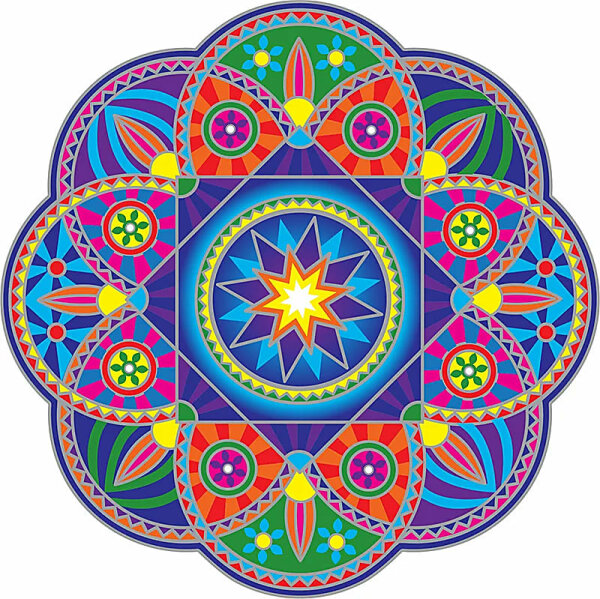 Fensterbild Sonnenstrahlen Mandala -- 13,5cm