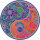 Fensterbild Yin Yang Mandala -- 13,5cm