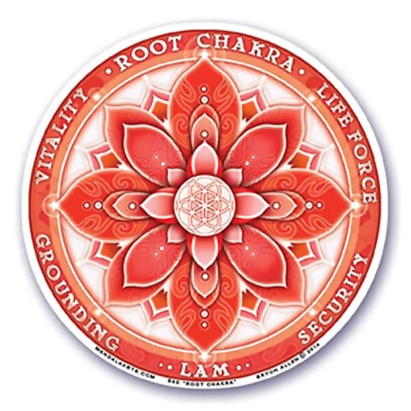Fensterklebebild 1. Chakra (Muladhara) -- 10.5 cm