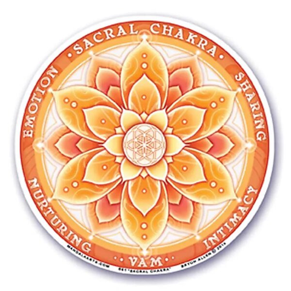 Fensterklebebild 2. Chakra (Svadhisthana) -- 10.5 cm