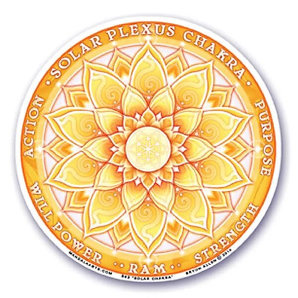 Fensterklebebild 3. Chakra (Manipura) -- 10.5 cm