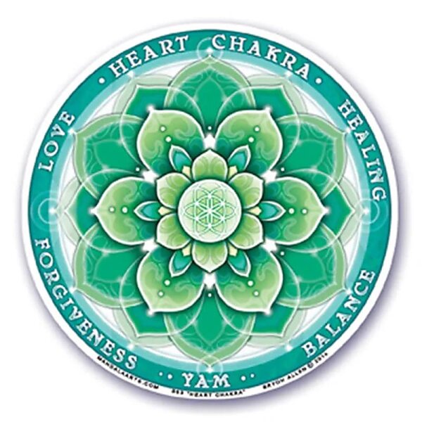 Fensterklebebild 4. Chakra (Anahata) -- 10.5 cm