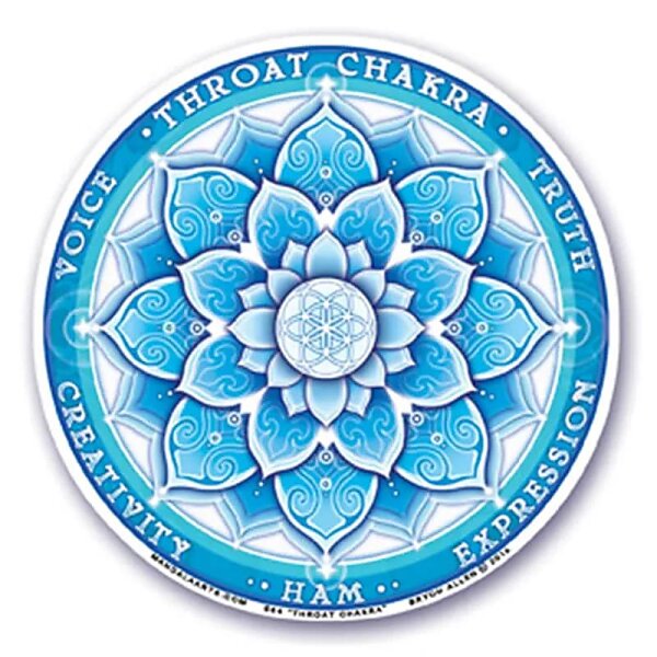 Fensterklebebild 5. Chakra (Vishuddha) -- 10.5 cm