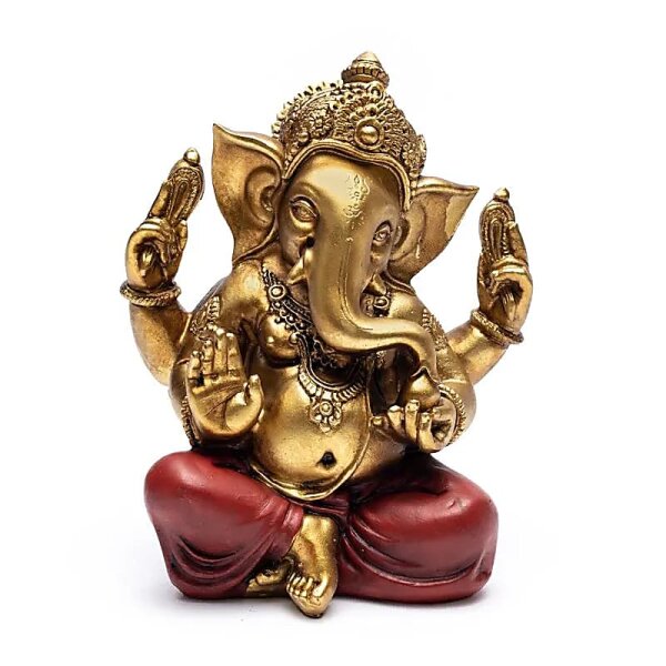 Ganesh Statue goldfarben -- 458 g; 14.3x10.5x17.7 cm
