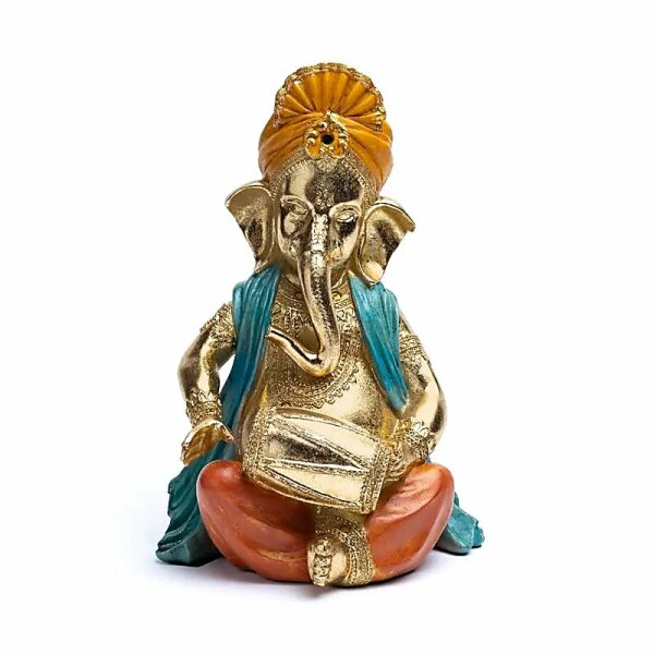 Ganesh Statue mit Trommel -- 26x16x13 cm