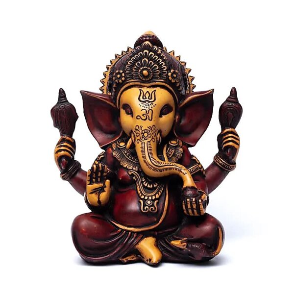 Ganesha-Statue rot/ocker -- 23cm