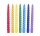 Gedrehte Tafelkerze duftlos Chakra SET mit 7 -- 23cm