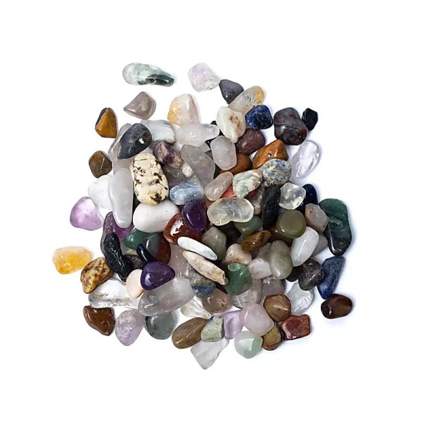 Gemischte brasilianische Trommelsteine B-Qualität -- ±1-2cm; ±500g
