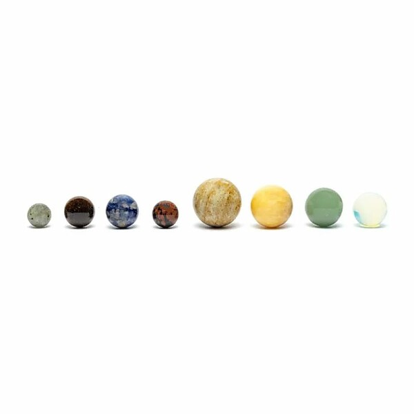 Geschenkbox 8 Planeten Steine -- 25x5x4cm