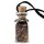 Geschenkflasche aus Glas mit Schnur Tigerauge -- 3.6 cm