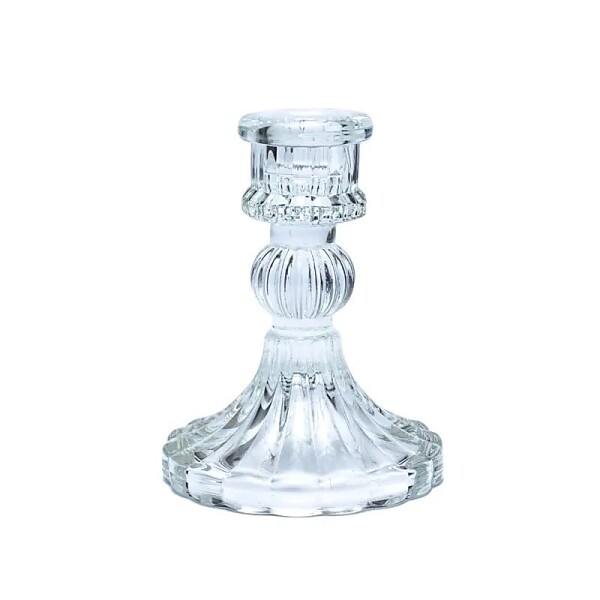 Glas Kerzenhalter für Tischkerzen -- 8x10cm