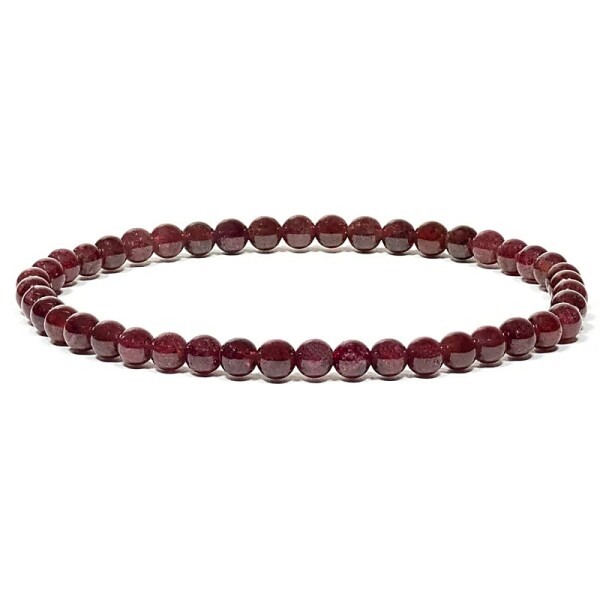 Granat Armband elastisch -- 0.4 cm