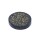 Gravierte Mineralienscheibe schwarzer Turmalin Monde und Sterne -- &plusmn;5cm