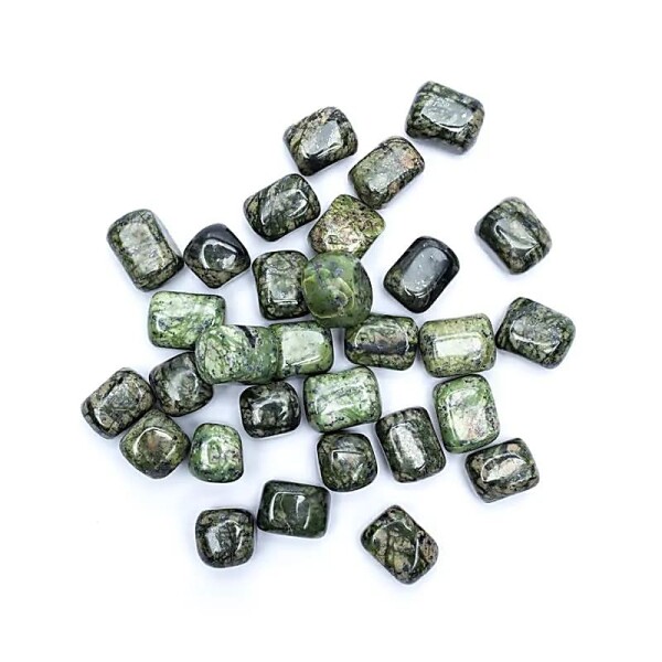 Grüne Serpentin Trommelsteine ??A-Qualität -- ±500g; ±2-3cm